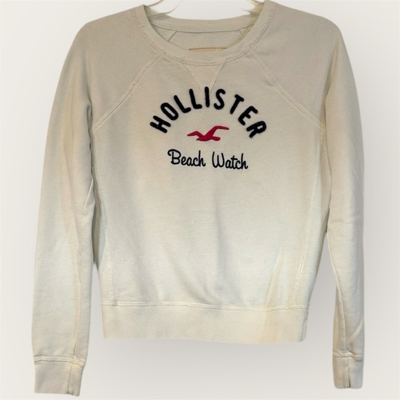 Hollister White Beach Watch Sweatshirt Size Small - Picture 2 of 11